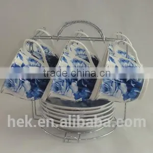 Flower Decorate Ceramic Tea Cup and Saucer Set thumbnail-5