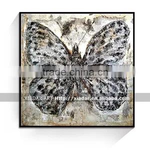 Modern Abstract Butterfly Oil Painting With Thick Textured SHU57 thumbnail-1