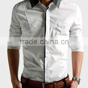 Top Brand Double Collar Plaid Shirts For Men Made In China 2013 thumbnail-1