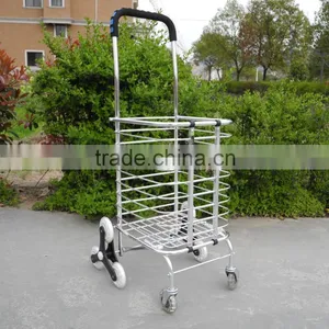 Folded Shopping Cart----Aluminum Alloy Frame With Front and Rear PU Wheel thumbnail-1