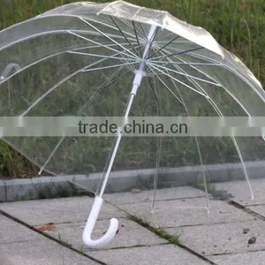 Fashion Promotion High Quality Environmental 16 k Pvc Plastic Umbrellas Transparen thumbnail-5
