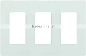 3-GANG SCREWLESS PLASTIC WALLPLATE FOR DECORATOR SWITCH AND RECEPTACLE thumbnail-1