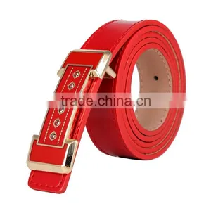 Womens Flower Alloy Buckle Leather Waist Belt thumbnail-2