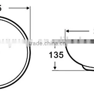 Y825 Washing Basins; Ceramic Counter Top Basin Import China Products thumbnail-2
