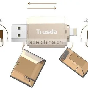 Trusda MFi IStorage Otg Usb Flash Drive Dual USB Smartphone Gmobi Mfi Flash Drive IStick Pro USB Flash Drive thumbnail-1