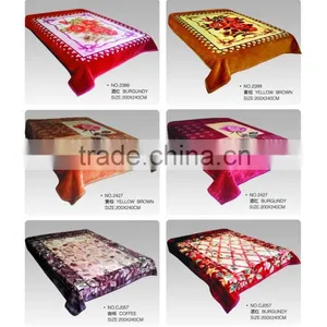 2015 NEW DESIGNS 1ply&2ply Raschel Quality Hot Compressed Embossed Raschel Korean Style Blanket NO.15023 thumbnail-3