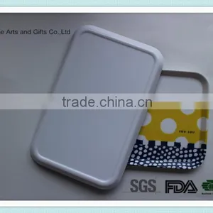 Personal Logo Print Rectangle Shape Plastic Melamine Cooking Plate thumbnail-3
