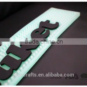 Save 10% Rectangle Soft Pvc Noctilucence Bar Mat, Custom Bar Spill Mat thumbnail-6
