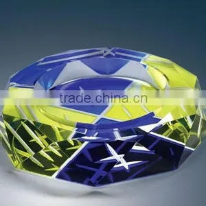 Small Order Crystal Ashtray,crystal Smoking Accessory With Engraved Logo Color (R-1011 thumbnail-1