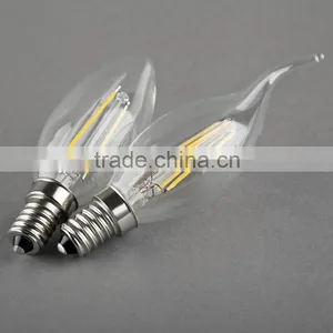 Mingshuai Chandelier LED Filament Candle Candelebra C35 Full Glass Lamp 4W E14 Dimmable thumbnail-6