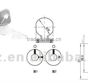 19mm Vending Machine Key Slot Machine Key Switch,12mm Electronic Key Lock Switch thumbnail-6
