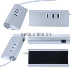 Hi-Speed 3 Port Usb 3.0 Hub With 1 Rj45 Gigabit Ethernet LAN Wired Network Adapter thumbnail-1