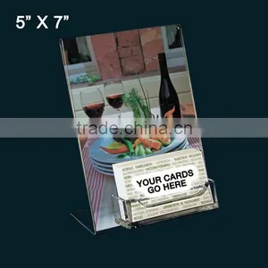 Acrylic A4 Brochure Holder Cheap Custom Acrylic Sign Holder 5x7 thumbnail-1