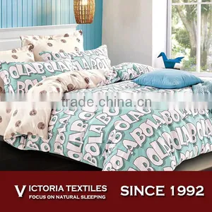 Brand New Letter Printed Green Background Duvet Quilt Cover Set Bedding Classic thumbnail-1