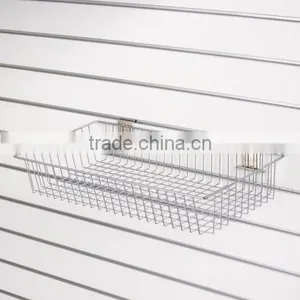 Chrome Wire Basket for Slatwall - H600 x W300 x D100 mm thumbnail-2