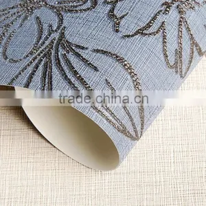 Floral Sky Blue Color Home Decor Wallpaper thumbnail-4