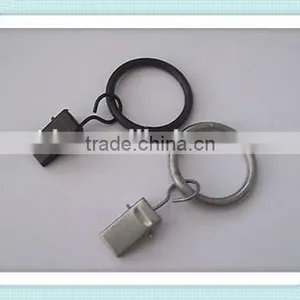 8 BLACK SILVER CURTAIN RINGS WITH PINCER CLAMPS HANGER CLIPS BULLDOG HANGING thumbnail-1