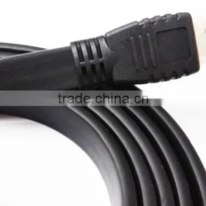 Black Flat HDMI Cable With Gold Plated thumbnail-4