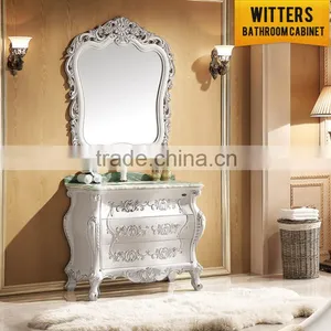 Custom Genuine Imported Oak Hotel Bathroom Vanity Cabinet thumbnail-1
