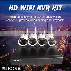 LS VISION IR Night Vision Economical 4CH 720P Camera Wireless NVR Kit thumbnail-1