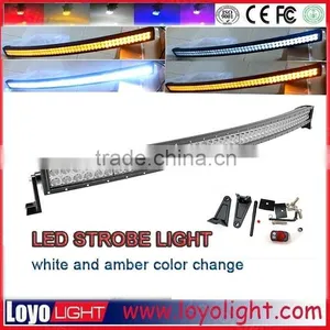 52 Inch Curved Amber Strobe off Road Led Light Bar for Grand Cherokee Jeep thumbnail-1