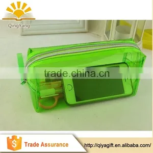 Wholesale Promotional Clear Plastic Transparent Unbranded Pattern Pencil Case for Office thumbnail-1