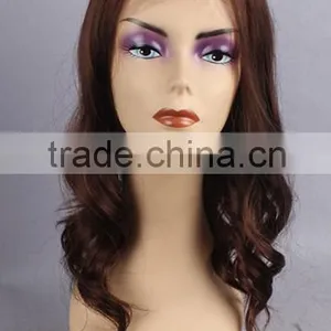 High Quality Synthetic 100% Brown Wavy Lace Front Wigs thumbnail-1