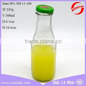 Liquid Packing 250ml Glass Beverage Bottles With Screw Metal Cap thumbnail-2