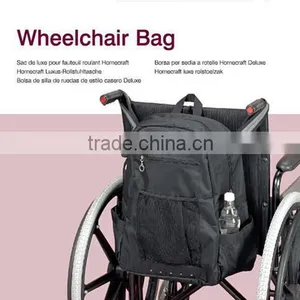 Topmedi Mesh Side Bag Power Electric Wheelchair Pannier Bag With Padded Loop Scooter Bag for Disabled thumbnail-1