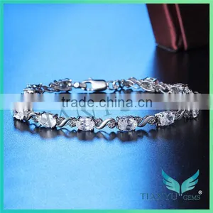 Wholesale Customized Jewelry 925 Sterling Silver Moissanite Diamond Blacelet thumbnail-1