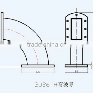 2.45GHz 90 Degree Bend Waveguide Component thumbnail-1