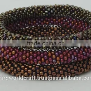 Rollover Glass Bead Bracelets thumbnail-6