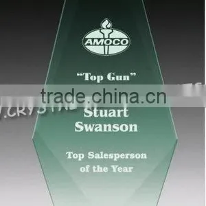 Engraved Diamond Jade Glass Cube Trophy Wholesale thumbnail-1
