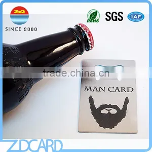 Cut Through Customized Metal Card Bottle Opener thumbnail-1