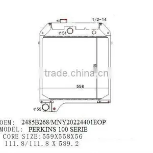 OEM:2485B268/MNY20224401EPO Radiator for Perkins 100 Serie thumbnail-1