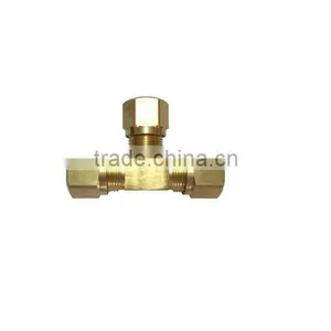 964 Union Tee,Air Brake Fittings for Nylon Tube, Brass Valve thumbnail-2