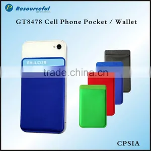 Promotion Washable Cellphone Lycra Wallet With Custom Logo thumbnail-1