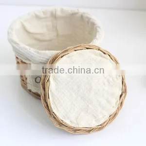 Linyi Wicker Basket With Lid Small Empty Gift Basket thumbnail-1