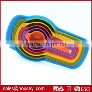 Set of 6pcs Food Grade Plastic Measuring Cup Colorful Kitchen Tools thumbnail-5