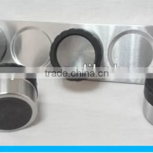4pcs Stainless Steel Spice Jar With Holder Kitchenware thumbnail-1
