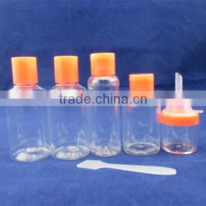 7pcs Platic Cheap Color Travel Bottle Kits With Pink Cap Travel Bottle Set thumbnail-1