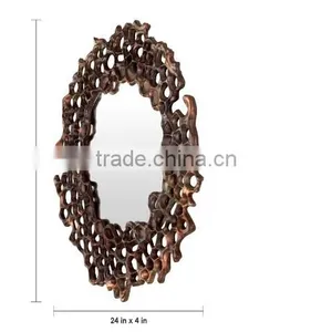 Metal Wall Mirror Indian Handicraft thumbnail-2