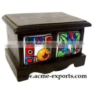 Wooden Chest With Ceramic Drawer Manufacturer thumbnail-1