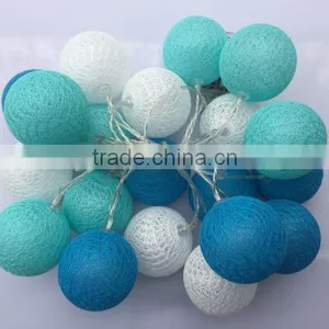 Outdoor Cotton 6cm Ball Led String Lights 1m 10leds Fairy Christmas Lamp Home Wedding Party thumbnail-1