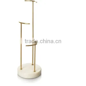 Large Gold And Marble Jewellery Stand thumbnail-1
