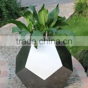 FO-9015 Football-Style Stainless Steel Flower Pots thumbnail-1
