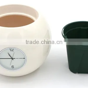 Happygenius Desktop Self-Watering Flower Pot With Clock thumbnail-2