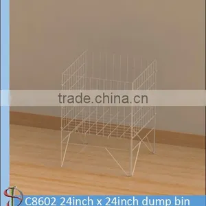 C8602 Wire Dump Bin Basket 24 Inch Square thumbnail-1