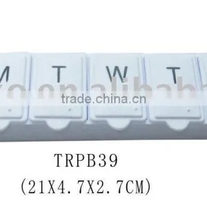 Plastic Weekly Custom Logo Medical Square Pill Container thumbnail-1