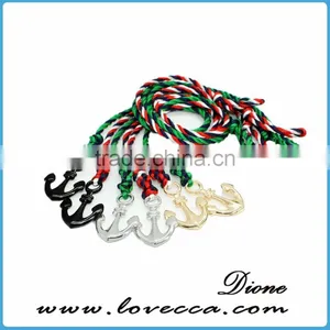 New Arrival Custom Anchor Nautical Hook Cotton Rope Bracelet Anchor Bracelet for Men thumbnail-1